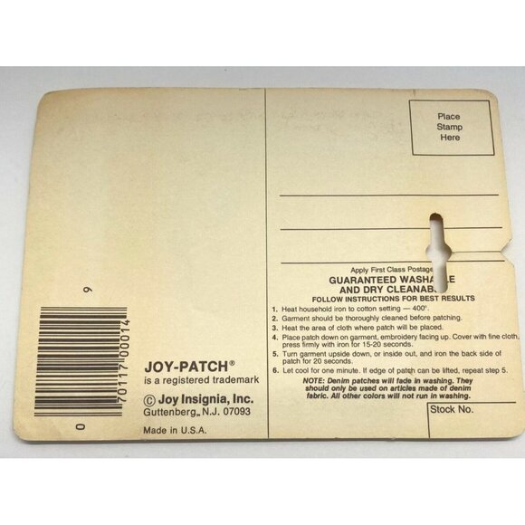 Vintage 80s Joy Insignia Iron On Denim Patch Robot Clown with Balloons - Picture 3 of 6